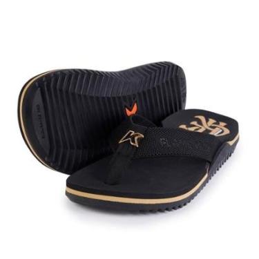 Imagem de Chinelo Kenner NK6 Pro Gold Flamengo - Preto e Dourado - 42-Masculino