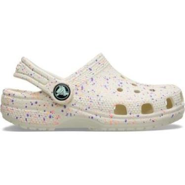 Imagem de Sandália Crocs Classic Glow Paint Splatter Clog T Summit White/Multi-Unissex