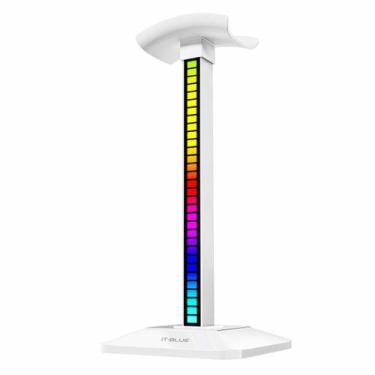Imagem de Suporte para Headphone com Luz RGB ao Som LED para Setup Gamer Mesa PC