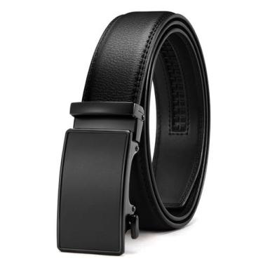 Imagem de Cinto de catraca CHAOREN Leather para homens de 3,5 cm, microajustável
