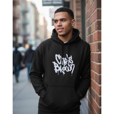 Imagem de Blusa Moletom casaco De Frio Chris Brown rapper bolso capuz Hip Hop Po
