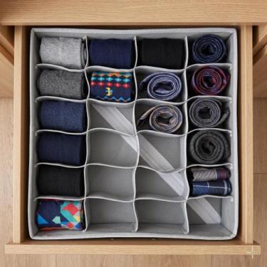 Imagem de Organizador Elegante Prático Versátil Dobrável Para Gavetas Guarda Rou