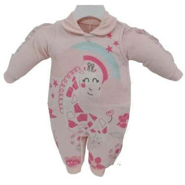 Imagem de Macacão Longo Plush Bebê Menina LeBhua Paraiso Inverno 13359, Rosa pas