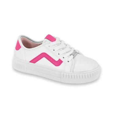 Imagem de Tênis Molekinha Casual Menina - Branco, 31, Rosa, Feminino