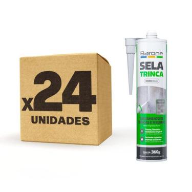 Imagem de Kit 24 Cola Pu Branco Veda Sela Trinca Barone 360g