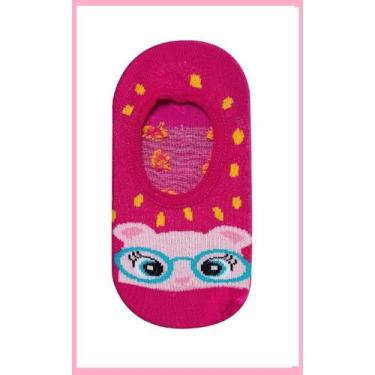 Imagem de Meia Sapatilha Infantil Antiderrapante - Ursinha Rosa - Duck Meias, Pi