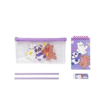 Imagem de Kit papelaria coleção we baby bears com 5 pçs. - MINISO