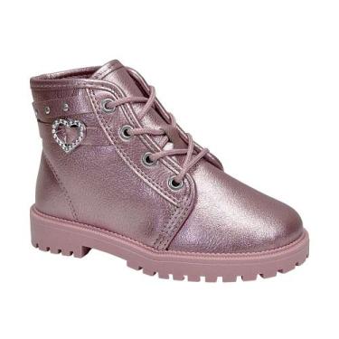 Imagem de Bota Molekinha Coturno Bebê 2126.526 Rosa Metalizado, Rosa, 21