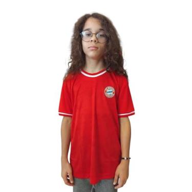 Imagem de Camiseta Bayern de Munique Lark Infantil Juvenil Licenciada, Vermelho,
