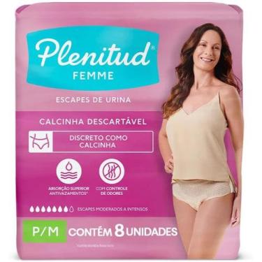 Imagem de Roupa intima descartavel plenitud femme p/m c/8 unid - Kimberly-Clark