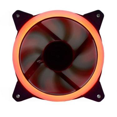 Imagem de Cooler fan led 120mm vermelho k-mex ventoinha gabinete pc - KMEX