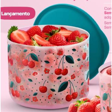 Imagem de Tupperware pote refri line redondo 2,1 litros cereja da tupperware