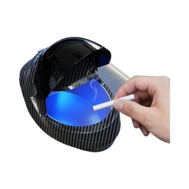Imagem de Cinzeiro Em Formato De Capacete De Motocicleta Em Fibra De Carbono Par