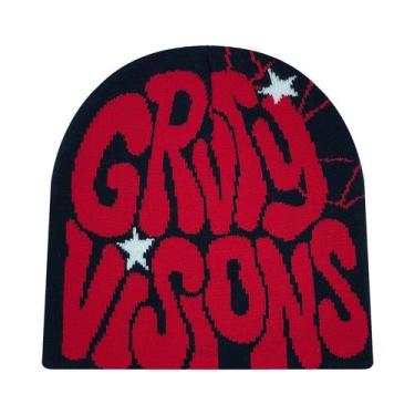 Imagem de Gorro Unissex De Acrílico Com Letra GR Em Jacquard, Estilo Europeu-Ame