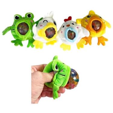 Imagem de Bola Antiestresse Estica Aperta Pelúcia Sensorial Autista - Brinquedos