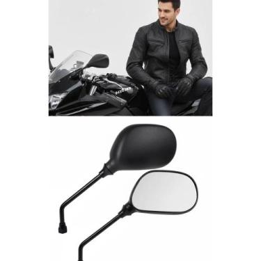 Imagem de Retrovisor Moto Universal Rosca 10mm Preto Par - Congratulations Store