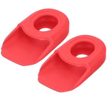 Imagem de Protetor de bota de pedivela de bicicleta, capa de pedivela fácil de instalar com resina de silicone elástica resistente a rasgos para bicicleta para proteger pedivelas(vermelho)