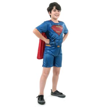 Imagem de Fantasia Super Homem Infantil Curto com Musculatura - Liga da Justiça G