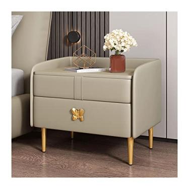 Imagem de jinyi2016SHOP Mesas laterais para cama, casa de campo, mesa de cabeceira, organizador de gaveta de armário de madeira, prateleira de cama, bandeja para senhoras, homens, suporte de lenços, mesinhas de cabeceira para quarto (cor: A)