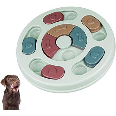 Imagem de Brinquedos de quebra-cabeça para cães – Criativo para iniciantes – Alimentador lento e QI Interativo, dispensador avançado de guloseimas para cães tédio, parte inferior antiderrapante (azul)