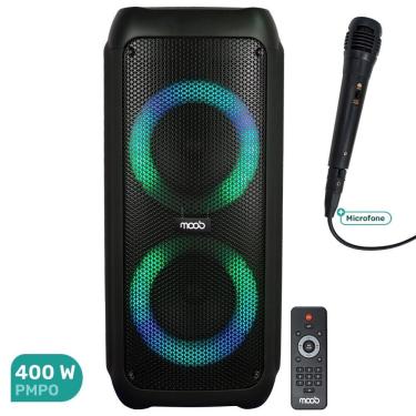 Imagem de Caixa de Som Acústica Amplificada Moob 400W com Bluetooth TWS, Microfone, USB e Entrada de Guitarra