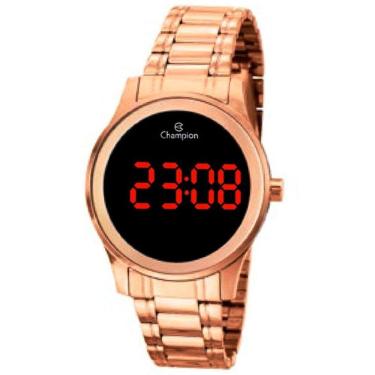 Imagem de Relogio Champion Feminino Digital Led Dourado Ch48046Z