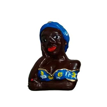 Imagem de Mini Boneca Namoradeira Decorativa com Turbante Azul