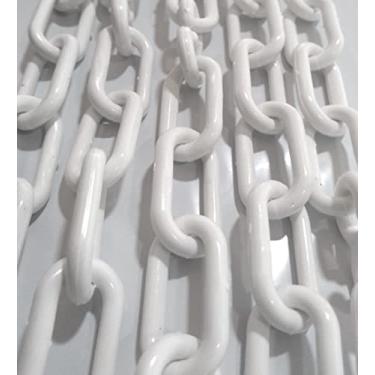 Imagem de 50 Mt Corrente Plástica Isolamento Calha Chuva Elo Pequena Branca