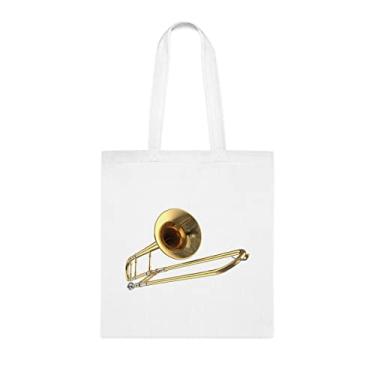 Imagem de Sacola trombone, presente de trombone, bolsa de ombro de trombone, bolsas reutilizáveis de trombone, ideia de presente de cesta de natal de aniversário, presente para ela, presente