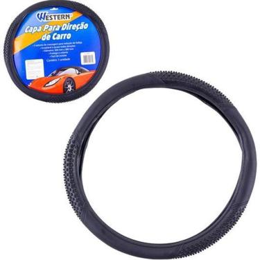 Imagem de Capa Preta Para Volante De Carro 36 A 39Cm De