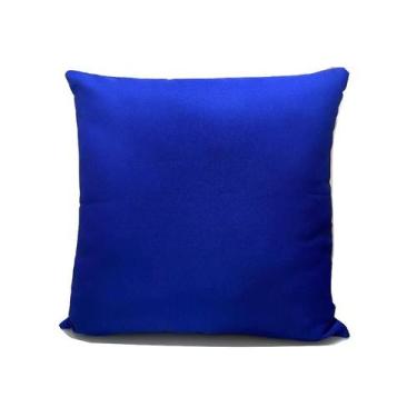 Imagem de Capa Almofada Em Tecido Cor Azul 35X35 Cm - Mdecorações