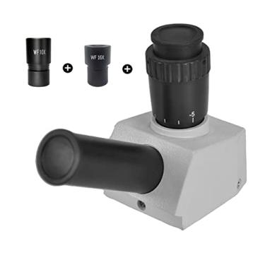 Imagem de Adaptador de microscópio WF10X WF16X Microscópio trinocular de ocular, acessórios de microscópio de microscópio biológico de metal (cor: ensino A)