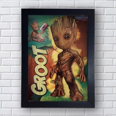 Imagem de Quadro Decorativo Geek MDF com Moldura -  Groot