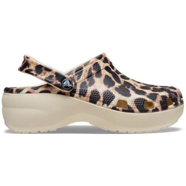 Imagem de Sandália Crocs Classic Platform Animal Remix Clog Bone/Leopard