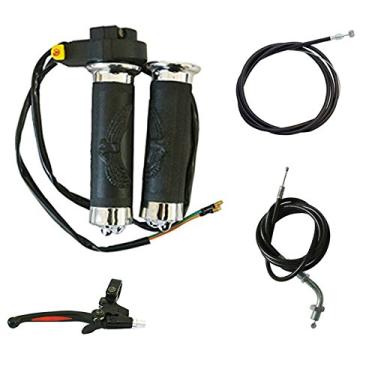 Imagem de Alavanca de embreagem e cabo de engate e cabo de embreagem com interruptor de desligamento e acelerador para peça de bicicleta motorizada 49cc 66cc 80cc