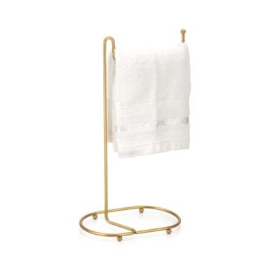 Imagem de Porta Toalha de Bancada Para Banheiro e Lavabo | Arthi - Dourado Fosco