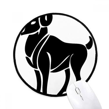 Imagem de DIYthinker Tapete de mouse com símbolo do zodíaco de Áries da constelação para escritório tapete redondo para computador