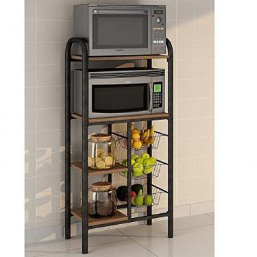 Imagem de Fruteira 4 Prateleiras 3 Cestos Islândia Móveis Teixeira Martelado/imbuia