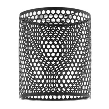 Imagem de Gralara Protetor de abajur oco de metal lustre cobertura de luz acessórios para quarto de decoração de sala de jantar elegante substituição, estilo C