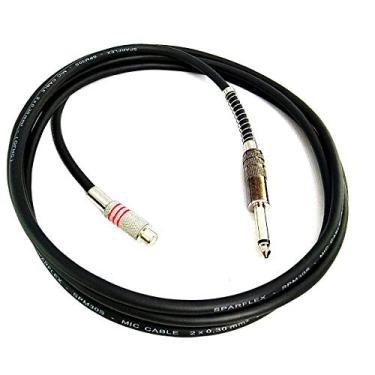 Imagem de Cabo de Áudio Blindado Extensor P10 Mono Macho RCA Fêmea Profissional 2 Metros