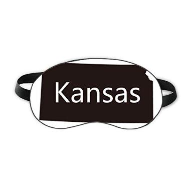 Imagem de Kansas America USA Mapa Outline Sleep Eye Shield Soft Night Vlindfold Shade Cover