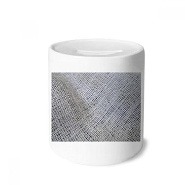 Imagem de DIYthinker Caixa de moedas de cerâmica abstrata em tecido de linho, presente de cofrinho