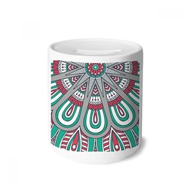 Imagem de DIYthinker Caixa de dinheiro de cerâmica com estampa de pétalas coloridas em tecido de repetição de impressão