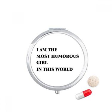 Imagem de Porta-comprimidos I Am The Humorous Girl, caixa de armazenamento de remédios