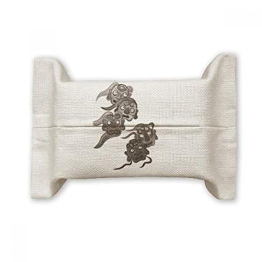 Imagem de Bolsa de linho de algodão estilo chinês Cinco Goblins Monster Facial Capa de papel para lenços de papel