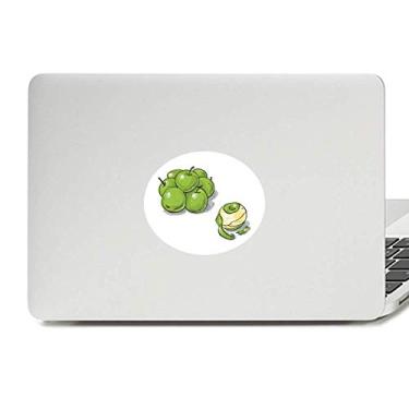 Imagem de Adesivo de notebook com estampa de ilustração de frutas de maçã verde decalque para notebook