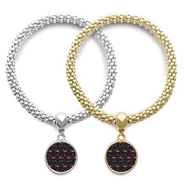 Imagem de DIYthinker Pulseira com pingente de flamingo rosa e preto para presente de casal