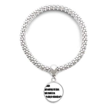 Imagem de DIYthinker Joking Thirsty at Three Cirstances Pulseira de prata com pingente redondo corrente de joias