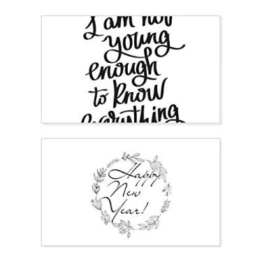 Imagem de Cartão de felicitações I Am Not Young Enouth to Know Everything New Year Festival Bless Message Present