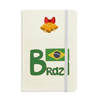 Imagem de Caderno com a bandeira nacional do Brasil com estampa verde